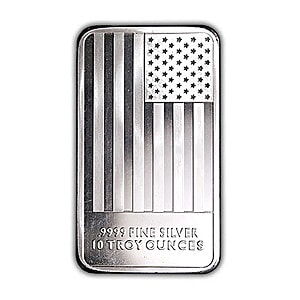 10 oz Silver Bar Our Flag