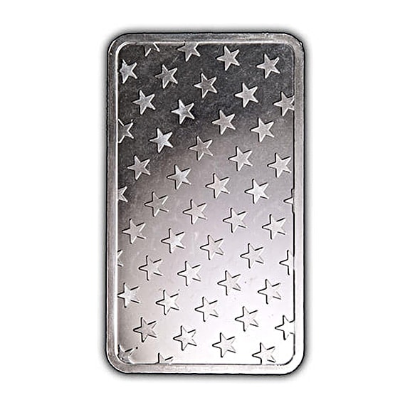 10 oz Silver Bar Our Flag Back