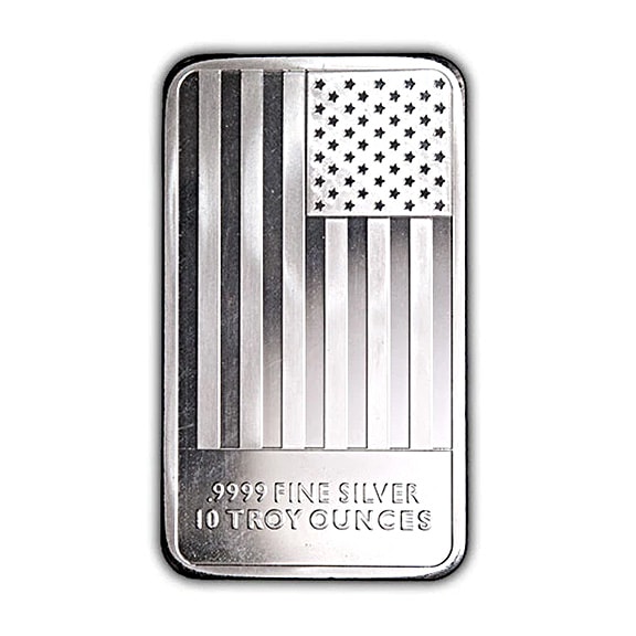 10 oz Silver Bar Our Flag