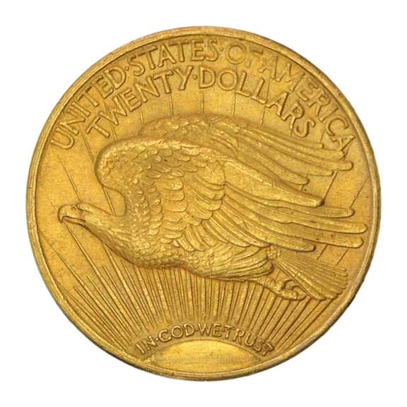 Saint Gaudens Gold Piece Back