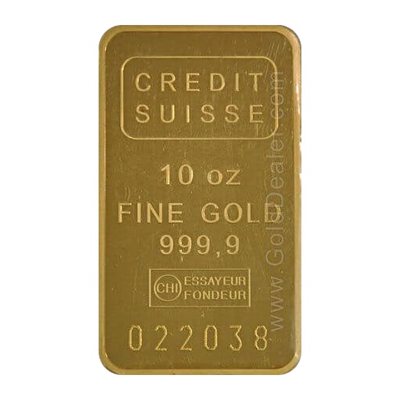 Credit Suisse Gold Bar 10 oz