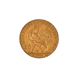 French 20 Franc Rooster