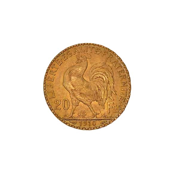 French 20 Franc Rooster