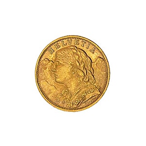 Swiss 20 Franc Back