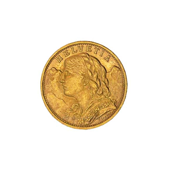 Swiss 20 Franc Back