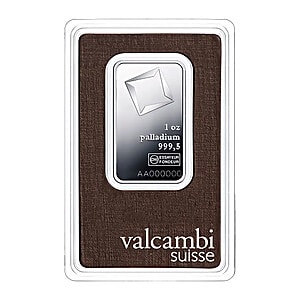 Valcambi Suisse Palladium Bar 1 oz