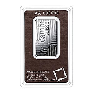 Valcambi Suisse Palladium Bar 1 oz