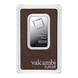 Valcambi Suisse Platinum Bar 1 oz