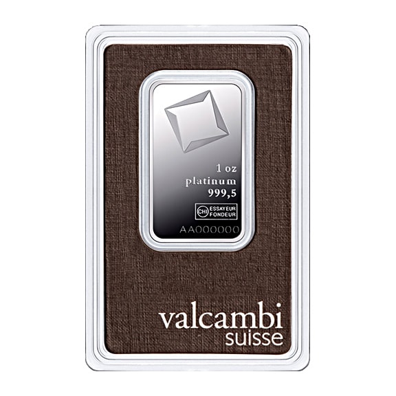 Valcambi Suisse Platinum Bar 1 oz